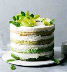 Zelený ombre dort