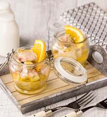 Bocconcini di pollo all'arancia in vasocottura