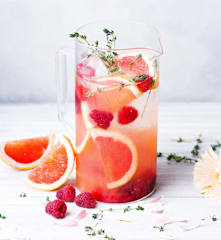 Refresco de pomelo y frambuesa