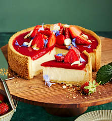 Cremiger Erdbeer-Käsekuchen