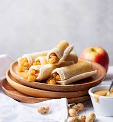 Roulés pomme-cacahuète