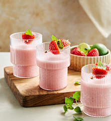 Strawberry protein milkshake