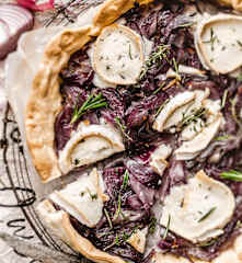 Tarte oignon-chèvre