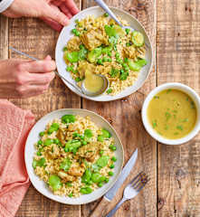 Couscous d'agneau aux légumes verts