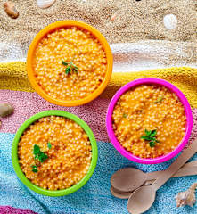 Sorgo con mandorle e peperoni (vegan)