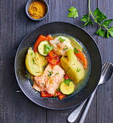 Tajine de poissons au curry