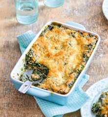 Lasagne d'épeautre aux épinards et au saumon