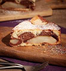 Marmorierter Birnen-Kuchen