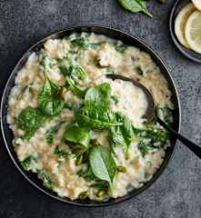 Risotto al  limone e spinaci