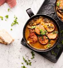 Mushroom and Sausage Stew with Barley