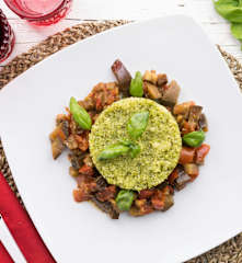 Cous cous al pesto e melanzane