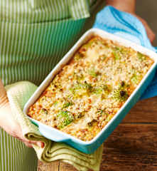 Gratin de romanesco, noisettes et pecorino