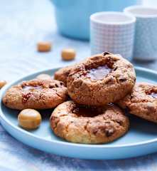 Cookies cœur bonbon au caramel