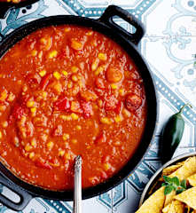 Wolno gotowane warzywne chili (z osłoną noża miksującego)