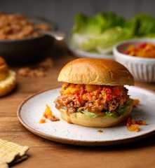 Slow-cooked Hoisin Pulled Pork Buns with Pineapple Chutney