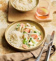 Hühnerfrikassee mit Spargel