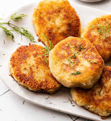 Mushroom-Stuffed Potato Patties