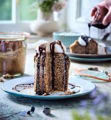 Walnusskuchen im Glas