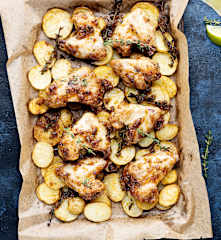 Zitronige Chicken-Wings sous-vide mit Erdäpfeln