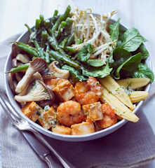 Salat-Bowl mit Grünen Bohnen