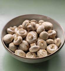 Steamed Button Mushrooms