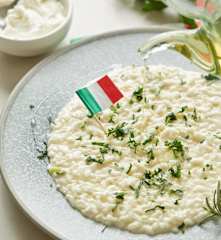 马斯卡彭奶酪马蹄烩饭