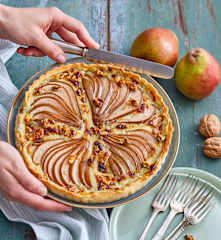 Tarte aux poires et au roquefort