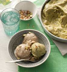 Pistachio and Almond Gelatos