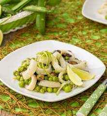Insalata di totano e piselli al lime