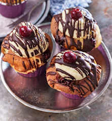 Vegane Donauwellen-Cupcakes