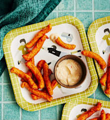 Fisch-Sticks mit Chili-Aioli