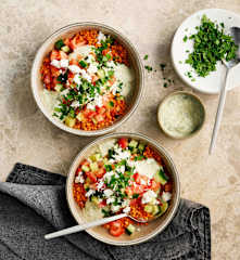 Rote-Linsen-Protein-Salat