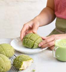 Melon pan au matcha