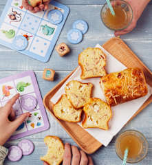 Petits cakes au bacon et au fromage