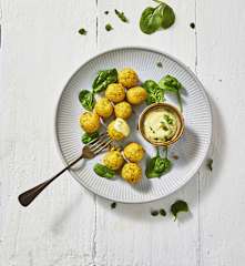 Polpette di tempeh con mayo alla menta (vegan)