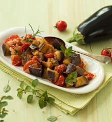 Melanzani-Gemüse mediterran