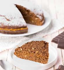 Torta cioccolato e cachi