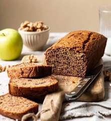 Gluten-free Date, Apple and Walnut Tea Bread