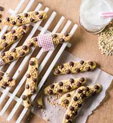 Sticks con frutos secos y chocolate