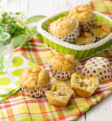 Muffin salati prosciutto e formaggio