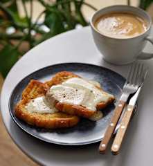 French Toast with Vanilla Sabayon