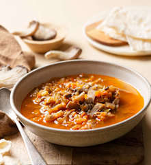 Vegane Austernpilzsuppe