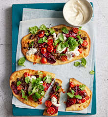 Beetroot and lamb flatbreads with tahini yoghurt (Diabetes)