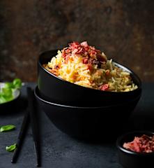 Arroz asiático con huevos