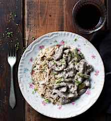 Slow Cooked Beef Stroganoff