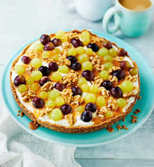 No-Bake-Tarte mit Trauben