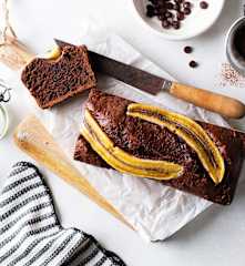 Pan de plátano y chocolate