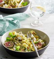 Graupensalat mit Feigen und Feta