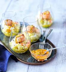 Verrine de saint-jacques au chou chinois