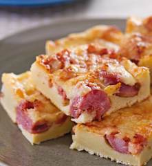 Torta rápida de linguiça e queijo Minas